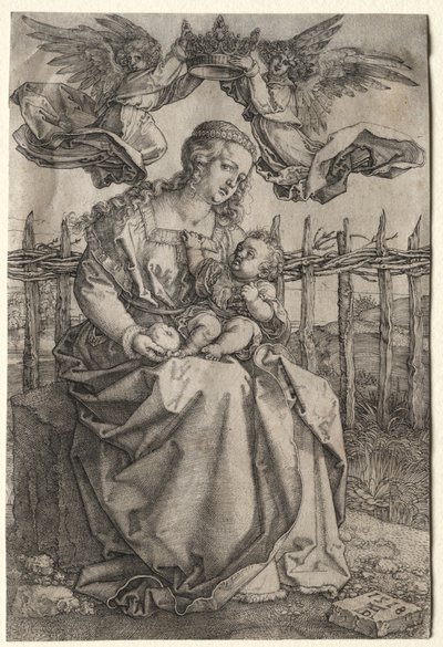 A Virgem Coroada por Dois Anjos, 1518. de Albrecht Dürer