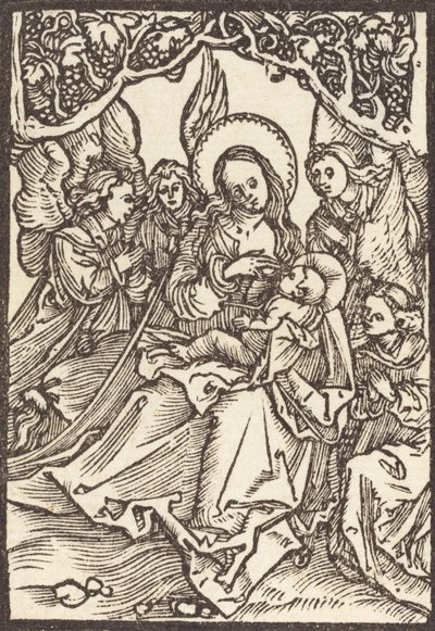 A Virgem Amamentando o Menino Jesus com Quatro Anjos, c. 1500. de Albrecht Dürer