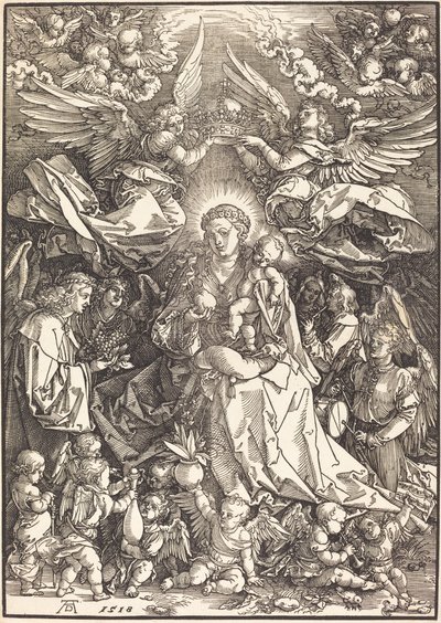 A Virgem Rodeada de Muitos Anjos de Albrecht Dürer