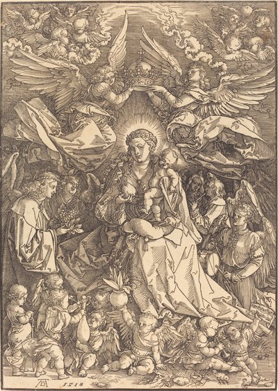 A Virgem Rodeada de Muitos Anjos de Albrecht Dürer