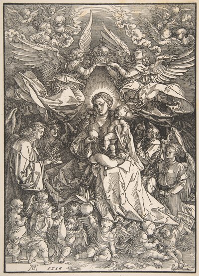 A Virgem Cercada por Muitos Anjos, 1518. de Albrecht Dürer