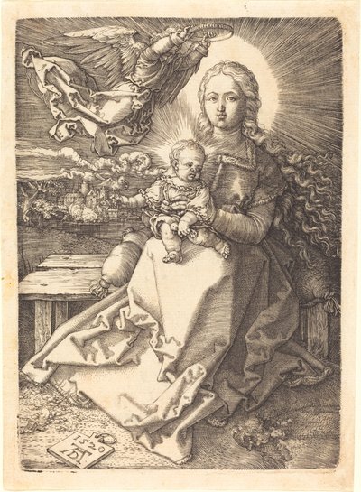A Virgem e o Menino Coroados por um Anjo de Albrecht Dürer
