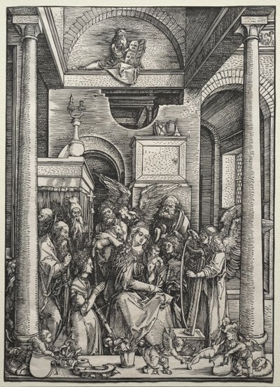 A Virgem e o Menino Rodeados de Santos e Anjos de Albrecht Dürer