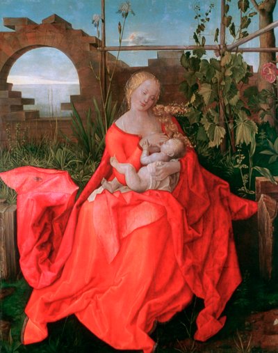 A Virgem e o Menino, A Madona com a Íris, 1500-1510 de Albrecht Dürer