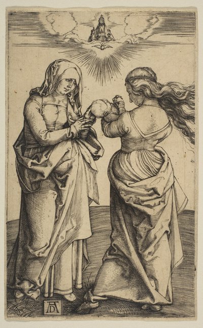 A Virgem e o Menino com o Menino Jesus e Santa Ana, ca. 1500. de Albrecht Dürer