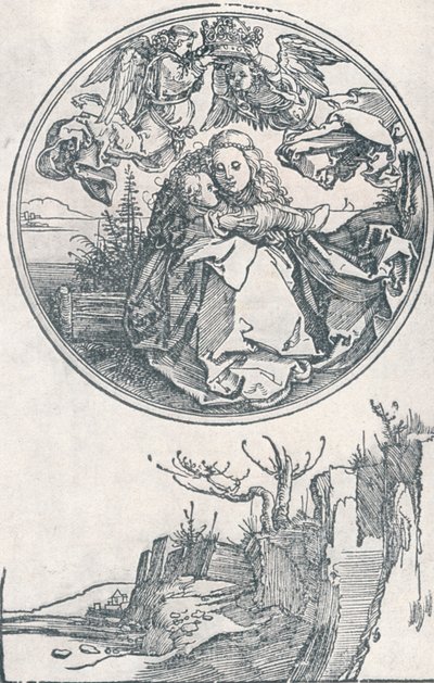 A Virgem coroada por dois anjos, c1515 1906. de Albrecht Dürer