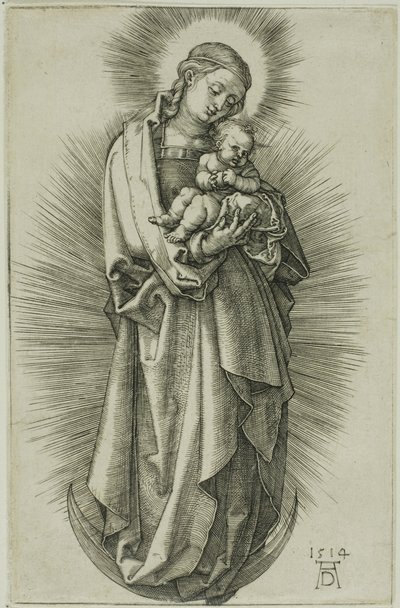 A Virgem no Crescente com um Diadema de Albrecht Dürer