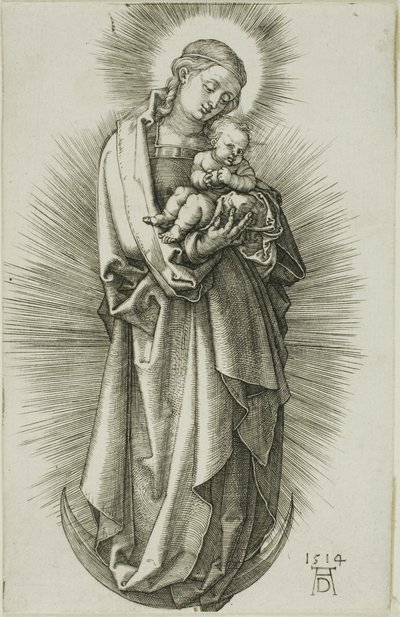 A Virgem no Crescente com um Diadema de Albrecht Dürer
