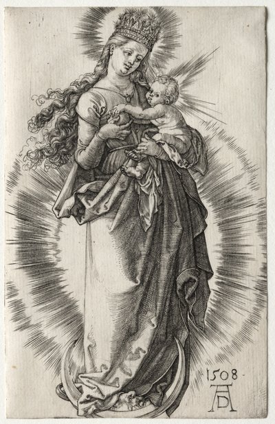 A Virgem com uma coroa estrelada, 1508. de Albrecht Dürer