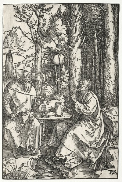A Visita de Santo António a São Paulo, o Eremita de Albrecht Dürer