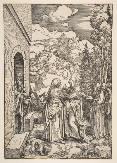 A Visitação, de A Vida da Virgem, 1503-4. de Albrecht Dürer
