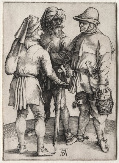 Três camponeses em conversa, c. 1497 de Albrecht Dürer