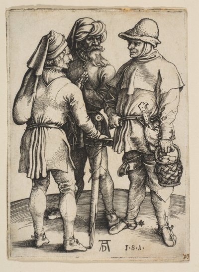 Três Camponeses em Conversação, ca. 1497 de Albrecht Dürer