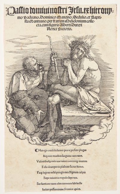 Página de título: A zombaria de Cristo de Albrecht Dürer