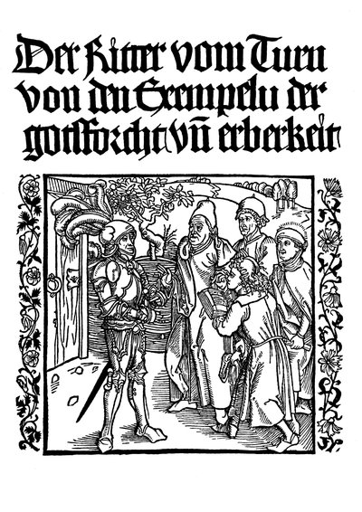 Página de rosto do Livro do Cavaleiro da Torre, c1495 de Albrecht Dürer