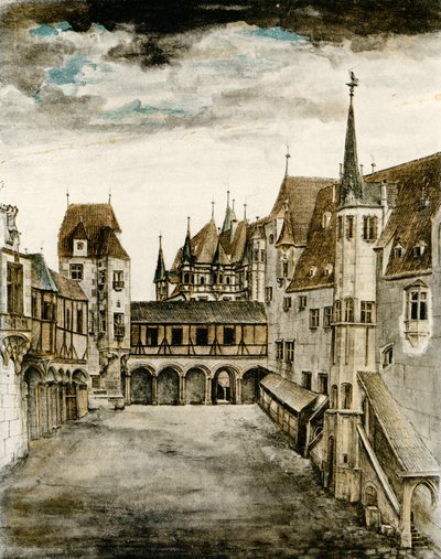 Vista do pátio do castelo de Albrecht Dürer