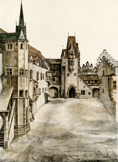 Vista do pátio do castelo de Albrecht Dürer