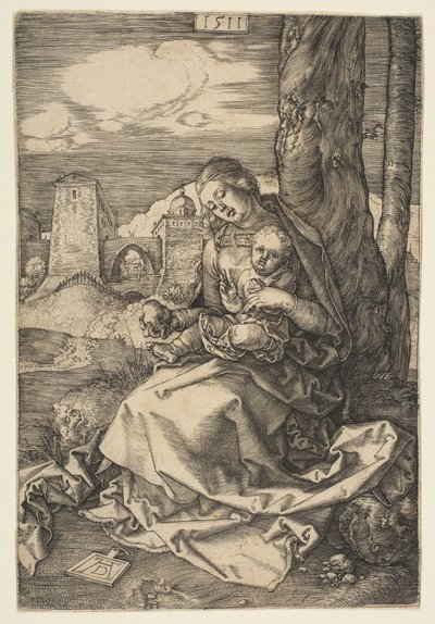 Virgem e Menino com a Pêra, 1511. de Albrecht Dürer