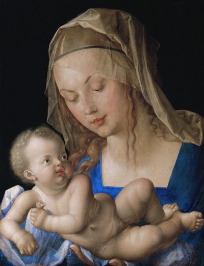 Virgem e menino com uma pera de Albrecht Dürer
