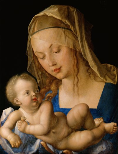 Virgem e menino com uma pera de Albrecht Dürer