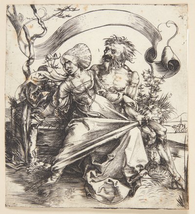 Jovem atacada pela morte de Albrecht Dürer