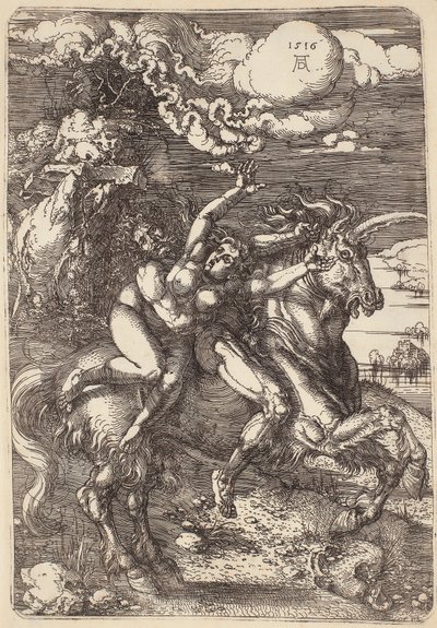 Rapto em um unicórnio de Albrecht Dürer