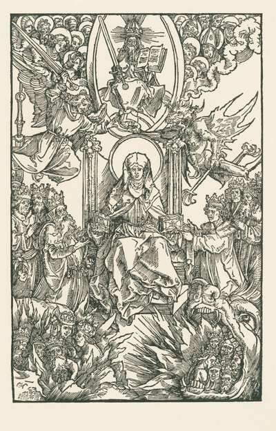 Birgitta oferece as suas obras ao Imperador, Reis e Príncipes de Albrecht Dürer or Duerer