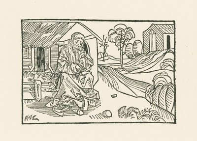O irmão Claus em frente à cabana de Albrecht Dürer or Duerer