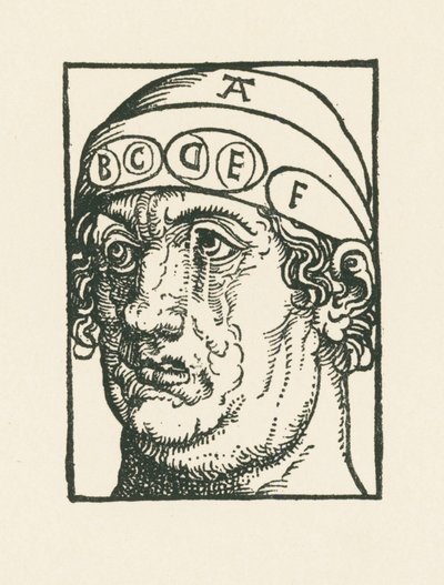 Caput pysicum - Cabeça para efeitos do estudo da Frenologia de Albrecht Dürer or Duerer