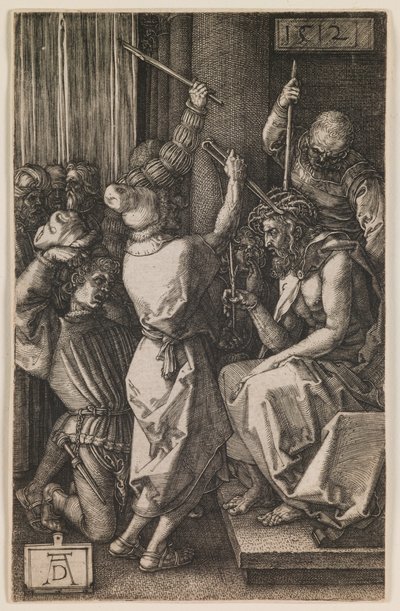 Cristo Coroado de Espinhos, da série "A Pequena Paixão" de Albrecht Dürer or Duerer