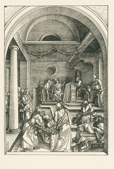 Cristo entre os doutores no Templo de Albrecht Dürer or Duerer