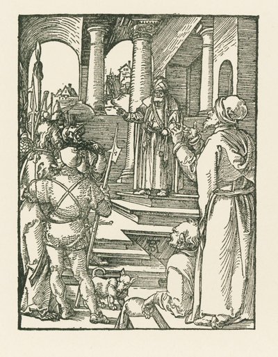Cristo perante Pilatos, c.1508-09 (xilogravura) de Albrecht Dürer or Duerer