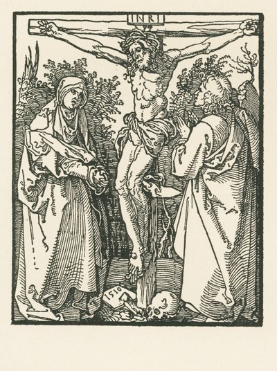 Cristo na cruz com a Virgem Maria e São João de Albrecht Dürer or Duerer