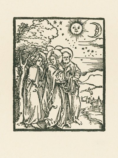 Cristo mostra aos seus discípulos os sinais no céu de Albrecht Dürer or Duerer