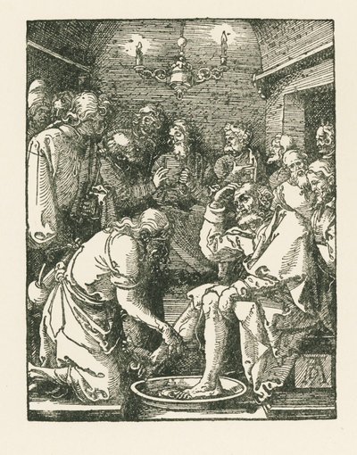Cristo lavando os pés de Pedro, c.1508-08 (xilogravura) de Albrecht Dürer or Duerer