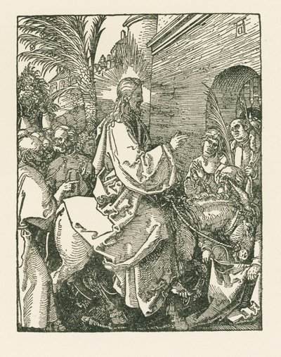 Entrada de Cristo em Jerusalém, c.1508-09 (xilogravura) de Albrecht Dürer or Duerer