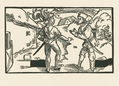 Clinia e Syrus, c.1492-93 (xilogravura) de Albrecht Dürer or Duerer