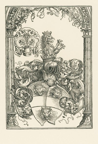 Brasão de armas de Jacob de Bannissis, c.1515 (xilogravura) de Albrecht Dürer or Duerer