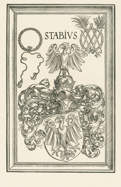 Brasão de armas de Johannes Stabius, c.1514 (xilogravura) de Albrecht Dürer or Duerer
