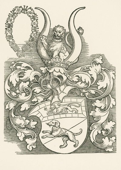 Brasão de armas de Lorenz Staiber de Albrecht Dürer or Duerer