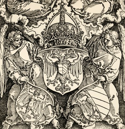 Brasão do império germânico, de Albrecht Durer (1471-1528), gravura, Alemanha de Albrecht Dürer