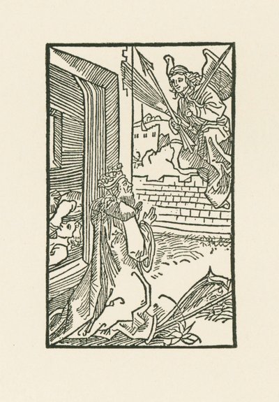 David a rezar. Ilustração de Diurnale s m chorum ecclesie Basilien. Impresso por Johann Bergmann, Basileia de Albrecht Dürer or Duerer