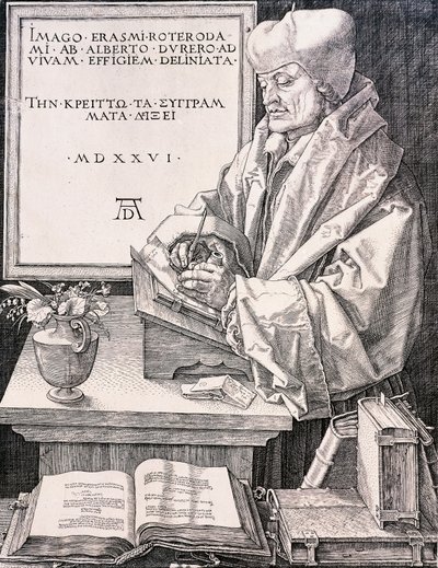Erasmus de Roterdão (Roterdão 1466-1469 - Basileia 1536), humanista e teólogo de Albrecht Dürer