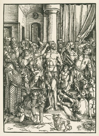 Flagelação de Cristo, c.1496-97 (xilogravura) de Albrecht Dürer or Duerer