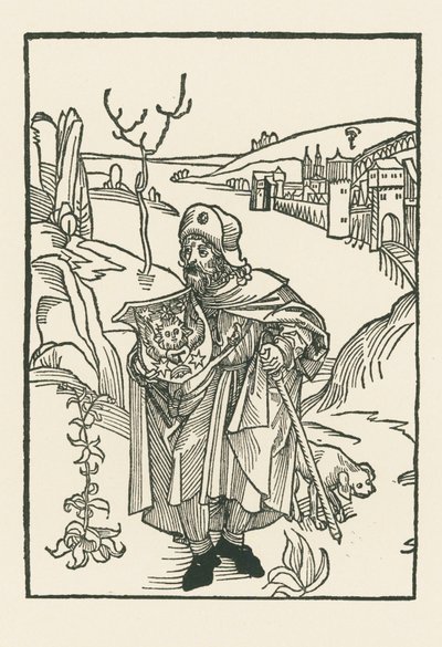 Jean Charlier de Gerson como peregrino de Albrecht Dürer or Duerer