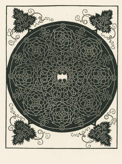 Nó com centro hexagonal comprido e volutas redondas de Albrecht Dürer or Duerer