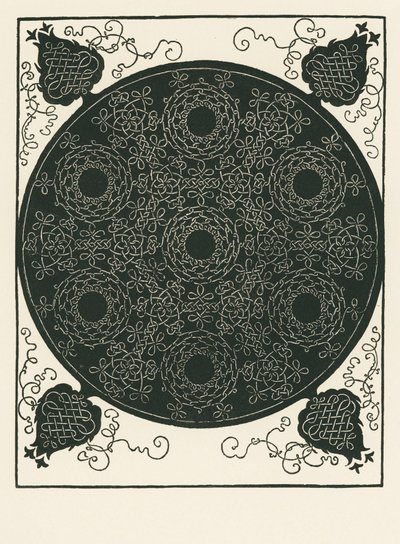 Nó com um pequeno círculo preto no centro, repetido seis vezes de Albrecht Dürer or Duerer