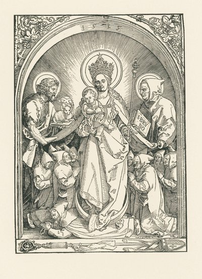 Nossa Senhora com os monges cartuxos, os santos João Batista e Bruno de Albrecht Dürer or Duerer