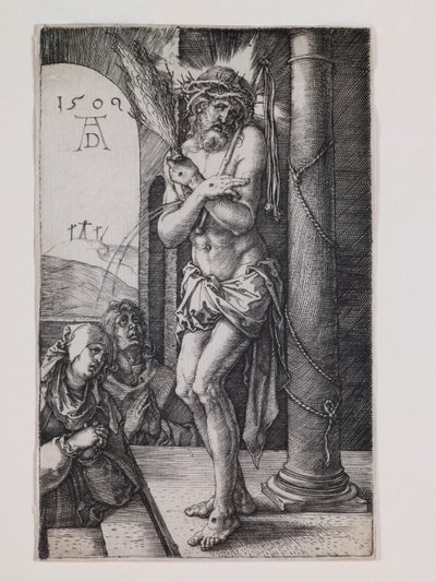 Homem das Dores junto à Coluna, da série "A Pequena Paixão" de Albrecht Dürer or Duerer