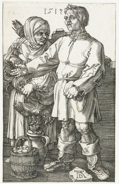 Casal de camponeses no mercado de Albrecht Dürer or Duerer